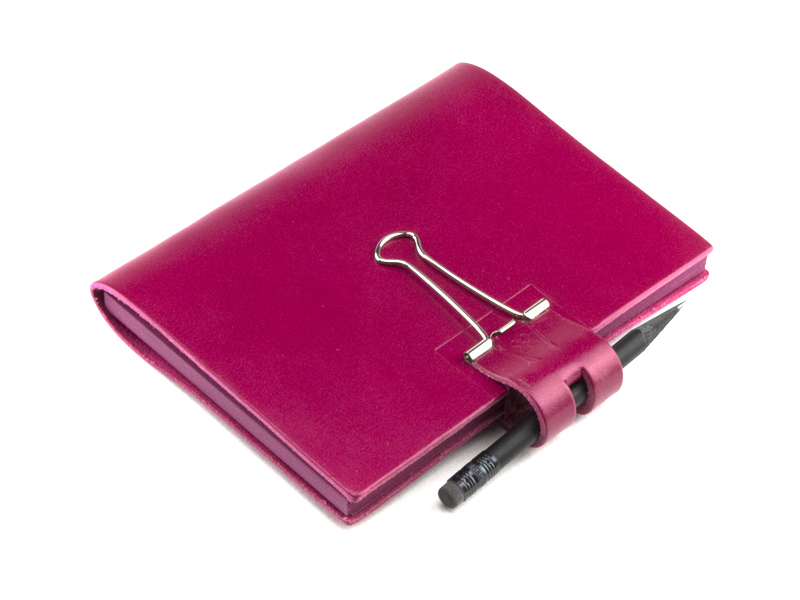 A6 Mind-Papers Bonded Leather, magenta (L260)