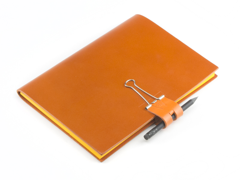 A5 Mind-Papers bonded leather, orange (L250)