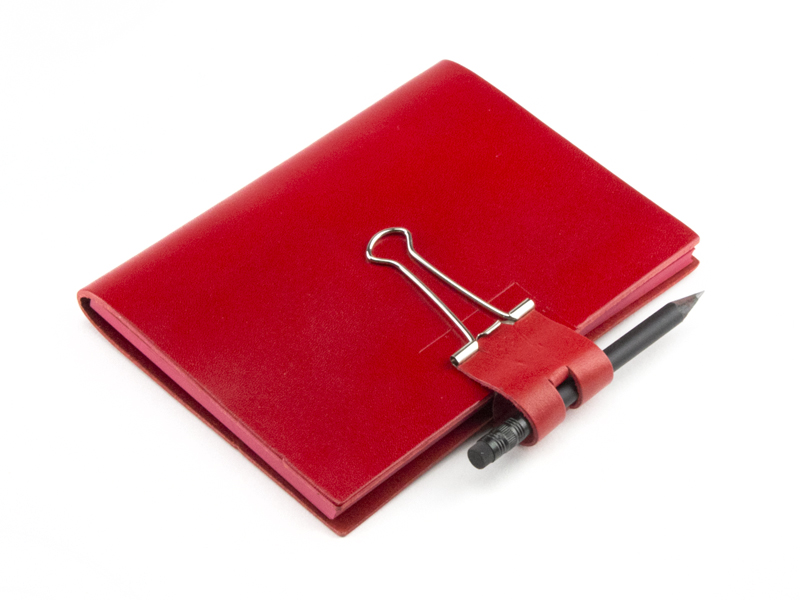 A6 Mind-Papers smooth leather, red (L90)