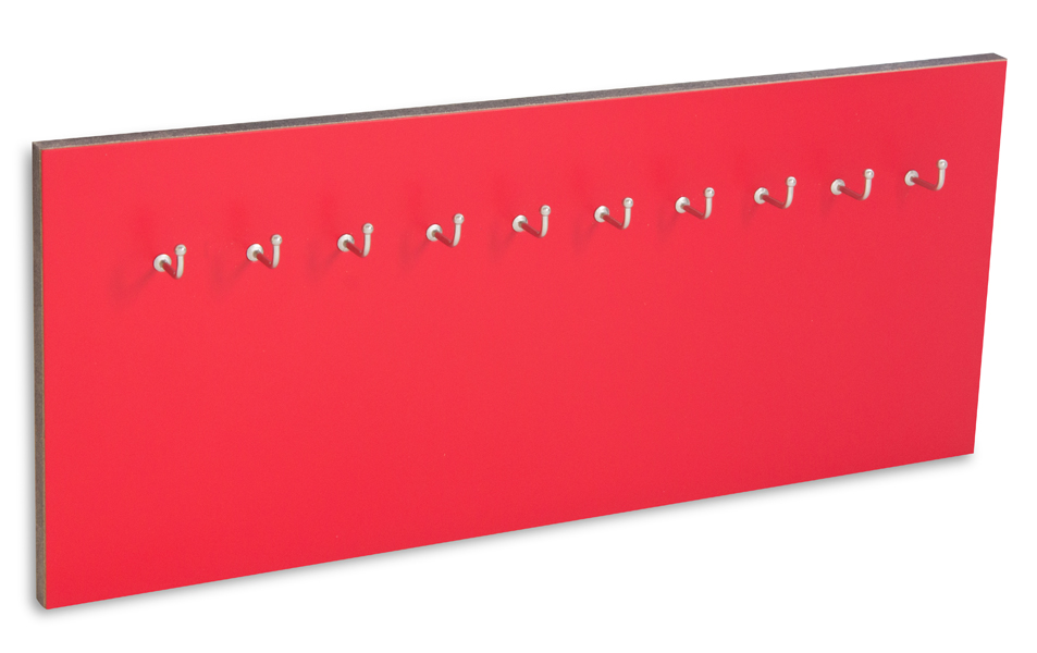 X17 Key hooks 10 regenerated Leather - Lefa red