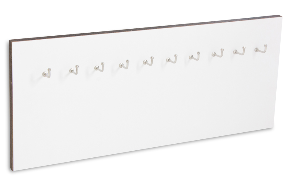 X17 Key hooks 10 bonded Leather - Lefa white