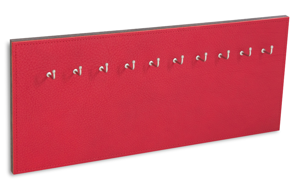 X17 Tableaux des clés 10 en cuir rouge avec couture