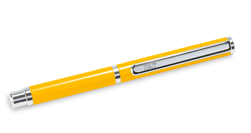 X47-Ball pen MINI, yellow, 9 cm