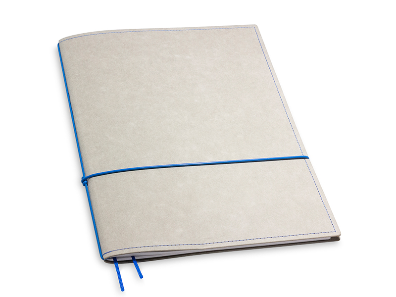A4+ 1er Notebook Texon, stone / blue (L200)