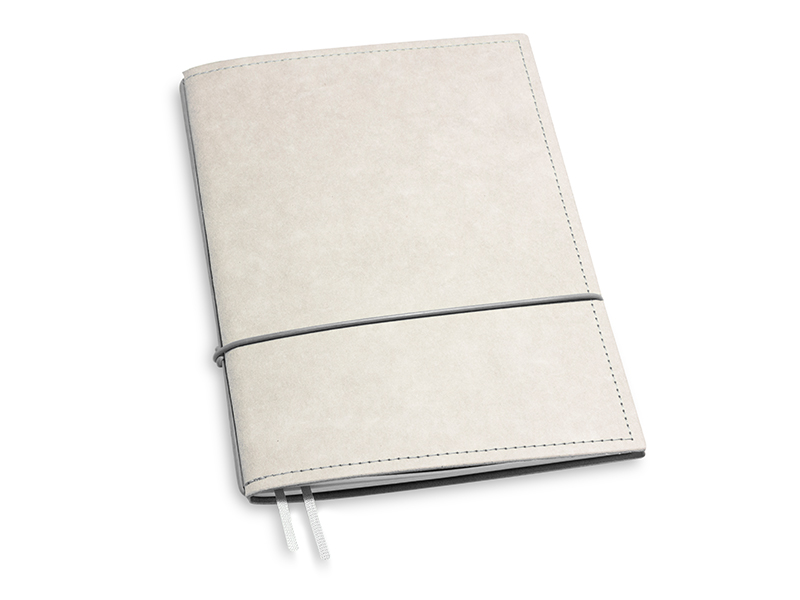 A5 1er notebook texon stone / grey, 1 inlay (L200)