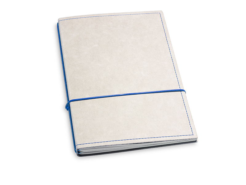 A5 2er notebook texon stone / blue, 2 inlays (L200)