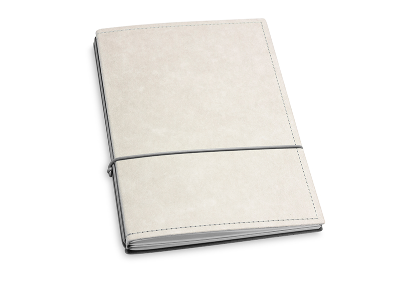 A5 2er notebook texon stone / grey, 2 inlays (L200)