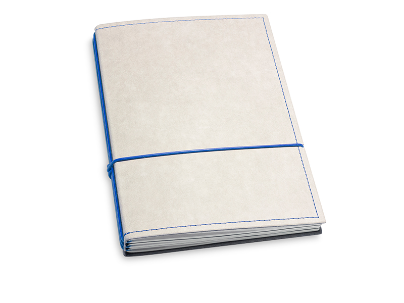 A5 3er notebook texon stone / blue, 3 inlays (L200)