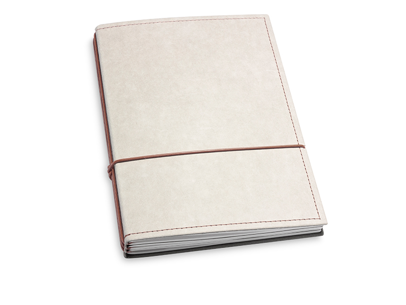 A5 3er notebook texon stone / brown, 3 inlays (L200)