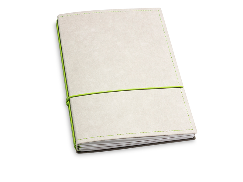 A5 3er notebook texon stone / green, 3 inlays (L200)