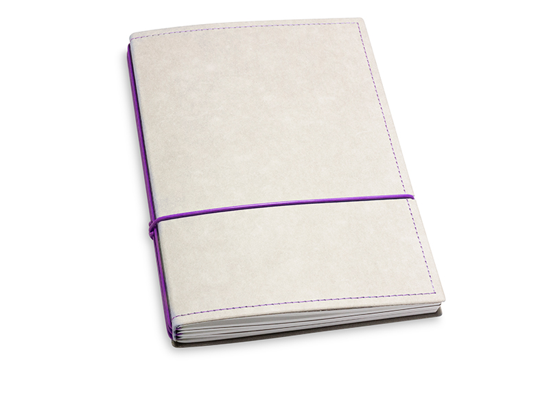 A5 3er notebook texon stone / purple, 3 inlays (L200)