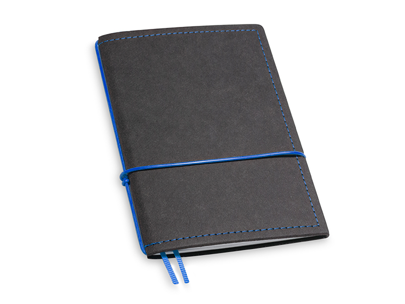 A6 1er notebook Texon black / blue, 1 inlay (L210)