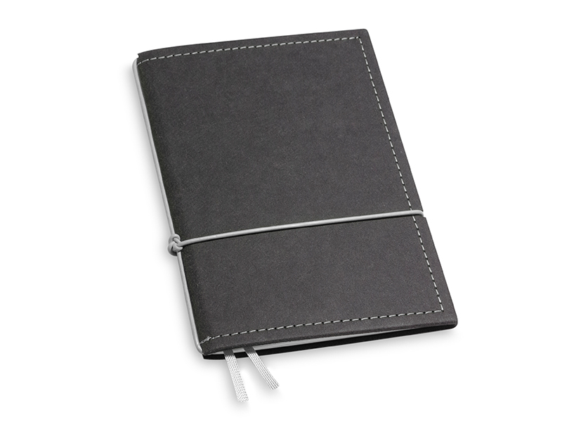 A6 1er notebook Texon black / grey, 1 inlay (L210)