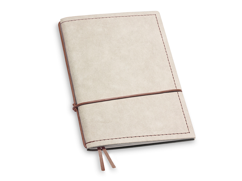 A6 1er notebook Texon stone / brown, 1 inlay (L200)