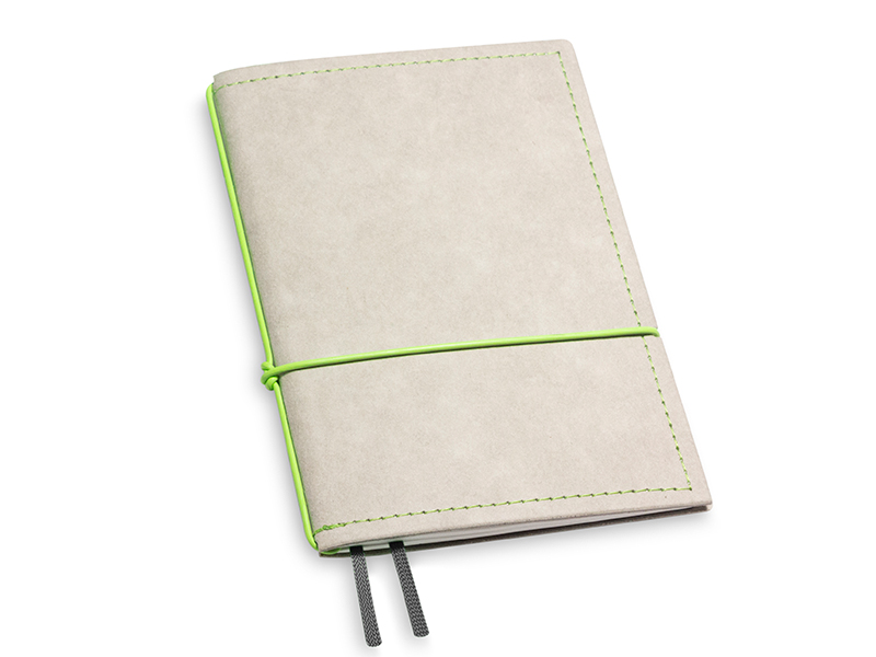 A6 1er notebook Texon stone / green, 1 inlay (L200)