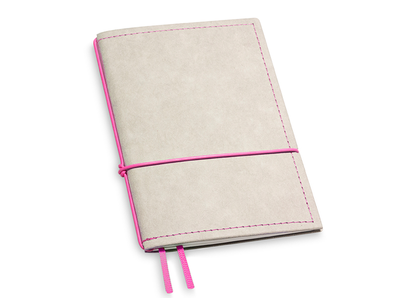A6 1er notebook Texon stone / magenta, 1 inlay (L200)
