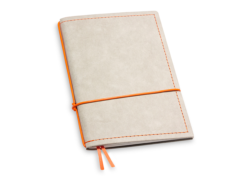 A6 1er notebook Texon stone / orange, 1 inlay (L200)