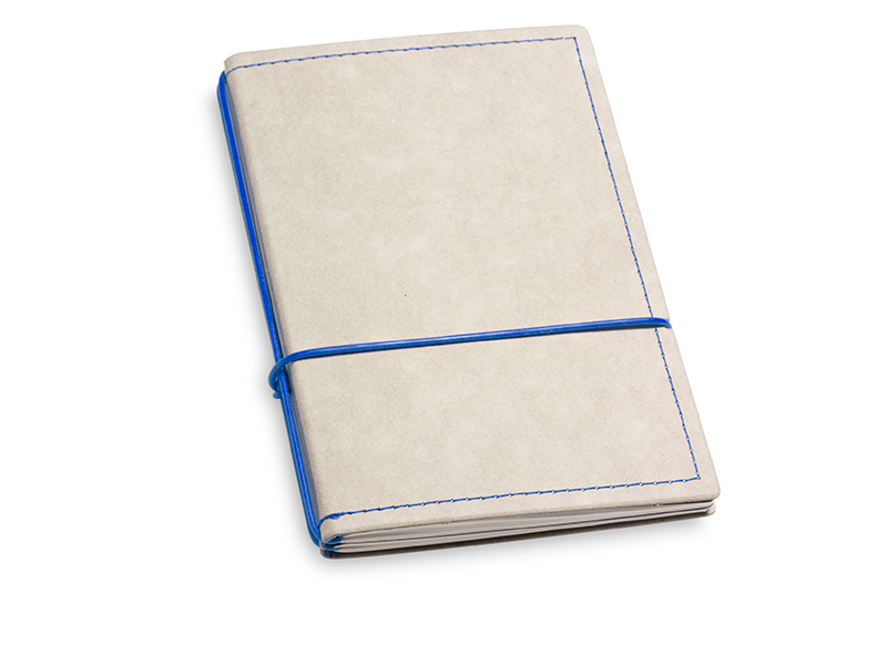 A6 3er notebook Texon stone / blue, 2 inlays  (L200)