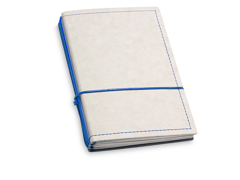 A6 3er notebook Texon stone / blau, 3 inlays  (L200)