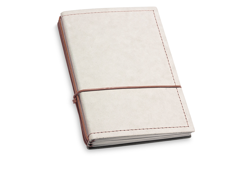 A6 3er notebook Texon stone / brown, 3 inlays  (L200)