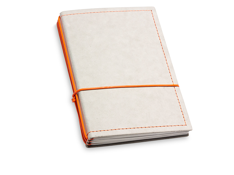 A6 3er notebook texon with weekly calendar 2024, stone/orange (L200)