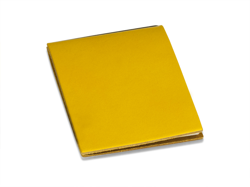 X-Steno Leder glatt gelb mit 1 Einlage
