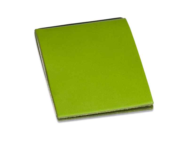 X-Steno cuir lisse vert avec 1 carnet de notes (L80)