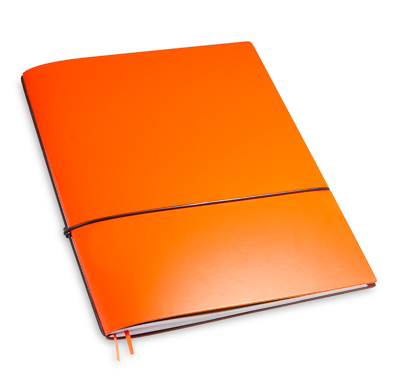 A4+ 1er Lefa beschichtet orange mit 1 x Notizen und Doppeltasche