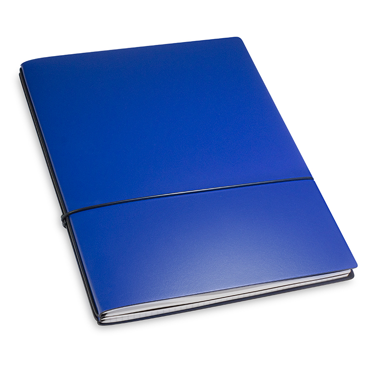A4+ 2er Lefa beschichtet blau mit 2 x Notizen und Doppeltasche