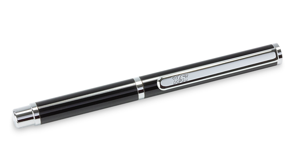 X47-Kugelschreiber MINI in schwarz glänzend